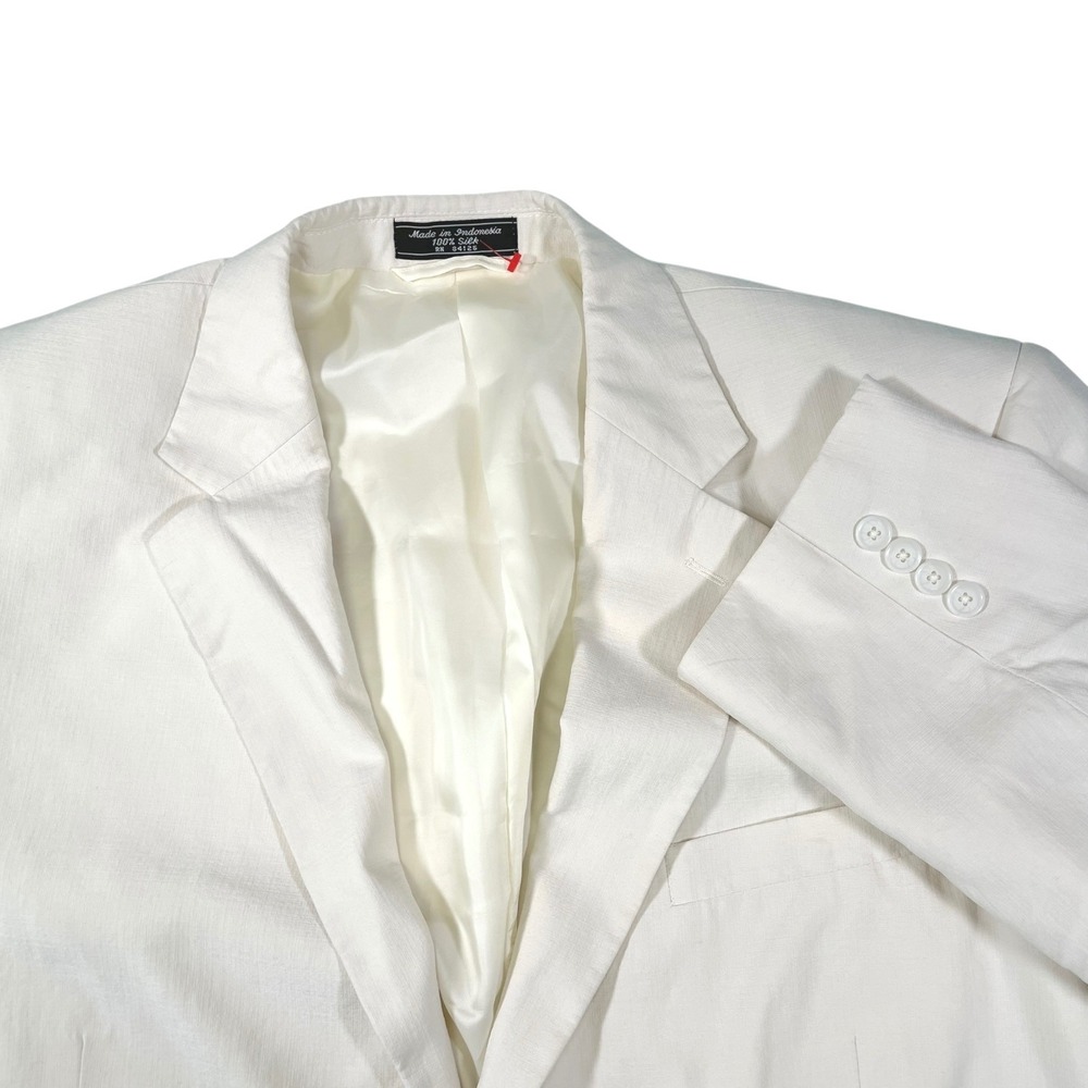 Meeting Street 46 Ivory Silk Blazer Two Button Sport Coat Coastal Quiet Luxury